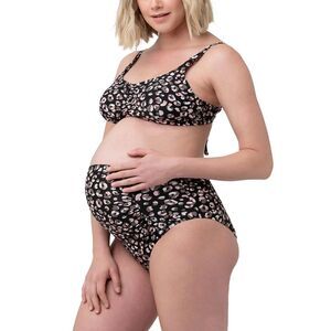 Ripe Black Leopard Print Maternity Bikini Set